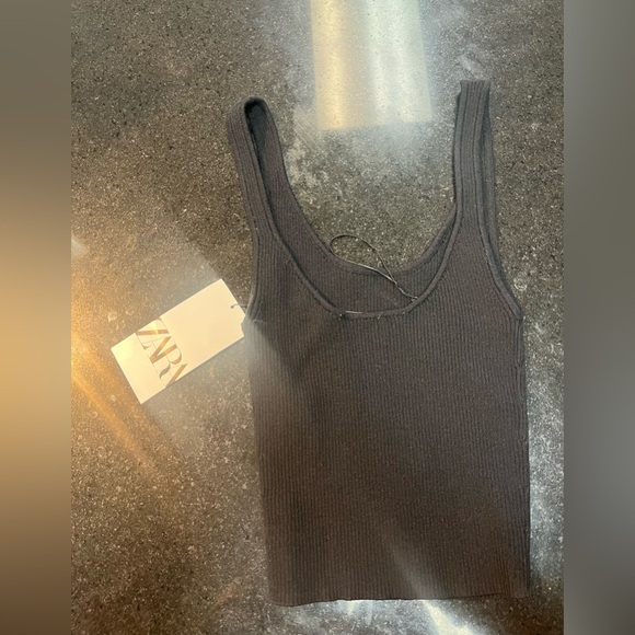 COTTON TANK TOP zara sz Small - Picture 3 of 3